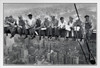 Charles Ebbets Workers Lunch Atop Skyscraper Rockefeller Center Black White Photo White Wood Framed Poster 20x14