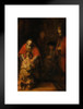 Rembrandt The Return of the Prodigal Son Realism Romantic Artwork Rembrandt Paintings on Canvas Prints Biblical Drawings Portrait Painting Wall Art Renaissance Matted Framed Art Wall Decor 20x26