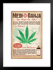 MediGanja Get High On Life Marijuana Funny Weed Cannabis Room Dope Gifts Guys Propaganda Smoking Stoner Reefer Stoned Sign Buds Pothead Dorm Walls Matted Framed Art Wall Decor 20x26