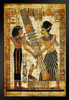 Ancient Egyptian Papyrus Hieroglyphics Illustration Black Wood Framed Art Poster 14x20
