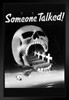 Someone Talked Skull World War II Propaganda Poster Protect Our Troops Military Death Motivational Black Wood Framed Art Poster 14x20