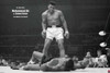 Muhammad Ali  vs Sonny Liston KO Poster Wall Art Vintage Decor Man Cave  World History Classroom Decoration Black and White Boxing Art of Sport Photographs Cool Wall Art Print Poster 36x24