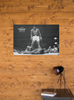 Muhammad Ali  vs Sonny Liston KO Poster Wall Art Vintage Decor Man Cave  World History Classroom Decoration Black and White Boxing Art of Sport Photographs Cool Wall Art Print Poster 36x24