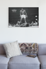 Muhammad Ali  vs Sonny Liston KO Poster Wall Art Vintage Decor Man Cave  World History Classroom Decoration Black and White Boxing Art of Sport Photographs Cool Wall Art Print Poster 36x24