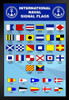 International Naval Signal Flags Reference Chart Art Print Stand or Hang Wood Frame Display Poster Print 9x13