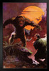 Wolfman by Frank Frazetta Retro Horror Comic Book Magazine Spooky Scary Halloween Decorations Stand or Hang Wood Frame Display 9x13