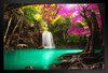 Beautiful Waterfall in Tropical Forest Photo Photograph Art Print Stand or Hang Wood Frame Display Poster Print 13x9