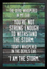 I Am The Storm Quote Wood Style Motivational Inspirational Teamwork Inspire Quotation Gratitude Positivity Support Motivate Sign Good Vibes Social Work Stand or Hang Wood Frame Display 9x13