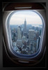 View of Manhattan New York from Airplane Window Photo Photograph Art Print Stand or Hang Wood Frame Display Poster Print 9x13