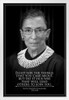 Ruth Bader Ginsburg Quote Fight For the Things You Believe In RIP RBG Tribute Supreme Court Judge Justice Feminist Political Inspirational Motivational White Wood Framed Poster 14x20