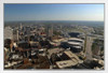 Aerial View Cleveland Ohio with Progressive Field Photo Photograph White Wood Framed Art Poster 20x14