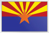 Arizona State Flag White Wood Framed Poster 14x20