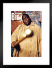 Notorious BIG Pointing Cane Biggie Smalls Rapper Hip Hop Music 90s Retro Vintage Style Matted Framed Wall Decor Art Print 20x26