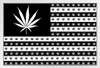 Marijuana Flag Leaves And Stripes White Wood Framed Poster 14x20