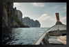Long Tail Boat Along Coast of Phi Phi Islands Thailand Photo Photograph Art Print Stand or Hang Wood Frame Display Poster Print 13x9