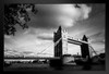 London Life Tower Bridge Thames River Black and White B&W Photo Photograph Art Print Stand or Hang Wood Frame Display Poster Print 13x9