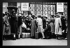 Holiday Crowd Waiting with Suitcases at Railroad Station Photo Photograph Art Print Stand or Hang Wood Frame Display Poster Print 13x9