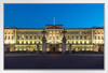 Buckingham Palace Illuminated at Night London UK Photo Photograph White Wood Framed Poster 20x14