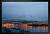 Akureyri City View at Sunset Northern Iceland Photo Photograph Art Print Stand or Hang Wood Frame Display Poster Print 13x9