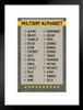 Official Military Alphabet Reference Chart Phonetic USA Family American Veteran Motivational Patriotic Alpha Bravo Charlie to Zulu A to Z Matted Framed Art Wall Decor 20x26