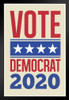 Vote Democrat 2018 Retro Art Print Stand or Hang Wood Frame Display Poster Print 9x13