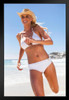 Beautiful Woman in Bikini Running on Beach Photo Photograph Art Print Stand or Hang Wood Frame Display Poster Print 9x13