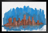 New York City Skyline Painting by JayT Art Print Stand or Hang Wood Frame Display Poster Print 9x13