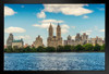 Manhattan Skyline Across Jaqueline Kennedy Onassis Reservoir New York Photo Photograph Art Print Stand or Hang Wood Frame Display Poster Print 13x9