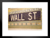 Wall Street Subway Tile Sign New York City Stock Exchange Financial District Retro Image Classic Stock Market Matted Framed Wall Decor Art Print 26x20