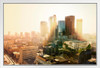Los Angeles California Skyline At Sunset Photo White Wood Framed Poster 20x14
