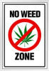 Warning Sign No Weed Zone Marijuana 420 Weed Dope Ganja Mary Jane Wacky Tobacky Bud Cannabis Room Guys Propaganda Smoking Stoner Reefer Stoned Buds Pothead White Wood Framed Art Poster 14x20