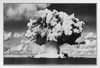 Nuclear Bomb Explosion Baker Day Test B&W Photo Photograph White Wood Framed Poster 20x14