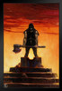 The Executioner by Frank Frazetta Wall Art Gothic Fantasy Decor Frank Frazetta Artwork Scary Art Prints Horror Battle Posters Frazetta Illustration Death War Stand or Hang Wood Frame Display 9x13