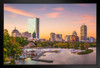 Boston Massachusetts Harbor Buildings Skyline Photo Art Print Stand or Hang Wood Frame Display Poster Print 13x9