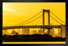 Rainbow Bridge At Sunset Tokyo Bay Japan Photo Photograph Art Print Stand or Hang Wood Frame Display Poster Print 13x9