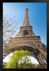 Eiffel Tower Paris France From Below Photo Photograph Art Print Stand or Hang Wood Frame Display Poster Print 9x13