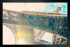 Lens Flare Under Eiffel Tower Paris Vintage Photo Photograph Art Print Stand or Hang Wood Frame Display Poster Print 13x9