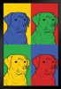 Labrador Retriever Pop Art Dog Posters For Wall Funny Dog Wall Art Dog Wall Decor Dog Posters For Kids Bedroom Animal Wall Poster Cute Animal Posters Stand or Hang Wood Frame Display 9x13