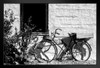 Old Bicycle Under Window Black And White Photo Photograph Art Print Stand or Hang Wood Frame Display Poster Print 13x9