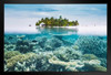 Maldives Halfwater Photo Photograph Art Print Stand or Hang Wood Frame Display Poster Print 13x9