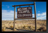 Welcome to Colorado Roadside Sign Photo Photograph Art Print Stand or Hang Wood Frame Display Poster Print 13x9
