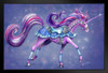 Purple Carousel Horse Unicorn by Rose Khan Art Print Stand or Hang Wood Frame Display Poster Print 9x13