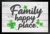 Family Is My Happy Place Farmhouse Decor Rustic Inspirational Motivational Quote Kitchen Living Room Black Wood Framed Art Poster 14x20
