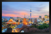 Tokyo Skytree Tokyo Japan City Skyline Illuminated At Sunset Photo Beach Palm Landscape Pictures Ocean Scenic Scenery Tropical Nature Photography Paradise Stand or Hang Wood Frame Display 9x13