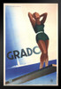 Grado Vintage Illustration Travel Art Deco Vintage French Wall Art Nouveau 1920 French Advertising Vintage Poster Prints Art Nouveau Decor Stand or Hang Wood Frame Display 9x13