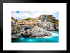 Manarola Cinque Terre Italy Amalfi Coast Positano Mediterranean Sea Beautiful View European Landscape Photo Photograph Matted Framed Wall Decor Art Print 26x20