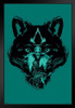 Assassins Creed Valhalla Merchandise Wolf Companion Male Video Game Cover Video Gaming Gamer Collectibles Viking Eivor Varinsdottir Black Wood Framed Art Poster 14x20