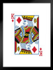 King of Diamonds Playing Card Art Poker Room Game Room Casino Gaming Face Card Blackjack Gambler Matted Framed Art Wall Decor 20x26