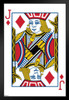 Jack of Diamonds Playing Card Art Poker Room Game Room Casino Gaming Face Card Blackjack Gambler Black Wood Framed Art Poster 14x20