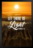 Let There Be Light Genesis 3 1 Bible Quote Spiritual Decor Motivational Poster Bible Verse Christian Wall Decor Inspirational Art Biblical Scripture Wall Art Stand or Hang Wood Frame Display 9x13